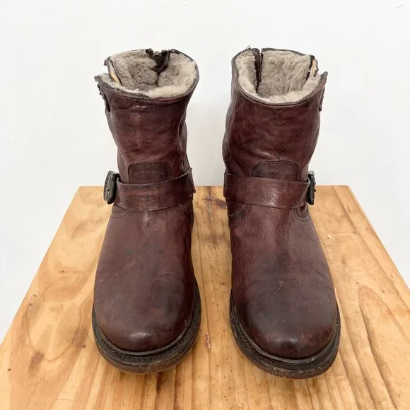 Frye Women's Brown Leather Ankle Boots - Picture 2 of 8